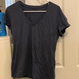 Banana Republic dark purple V neck t shirt